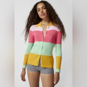 Urban Outfitters Little Lies Charlie Stripe Cardigan Top